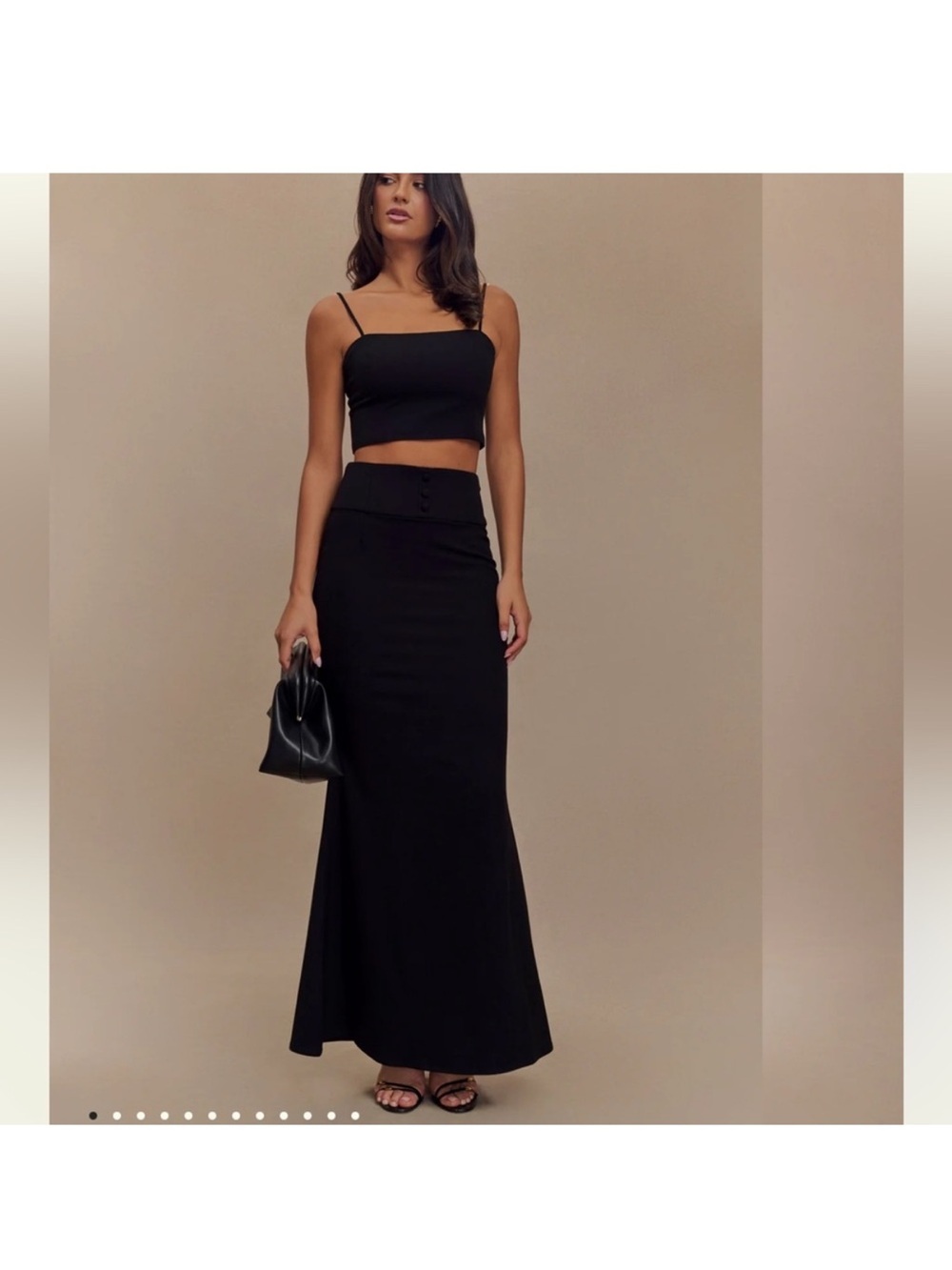 Meshki Gracie Black Maxi Skirt New Size Medium